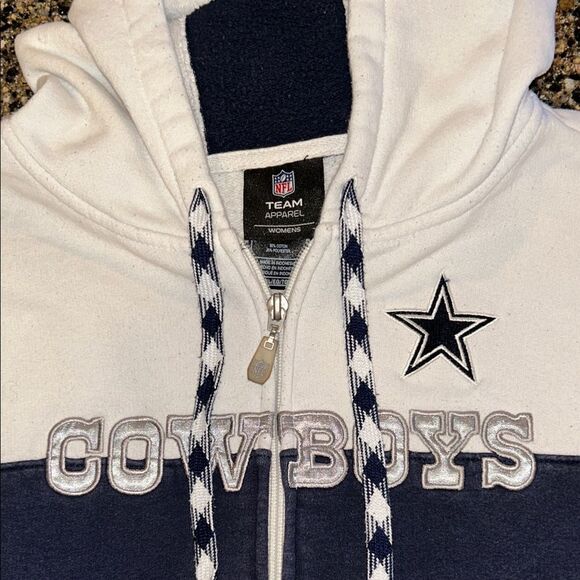 NFL Team Apparel Dallas Cowboys Full Zip Hoodie - Picture 1 of 5